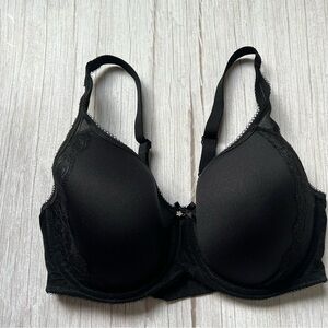 Elegant Black Lace Trim Bra